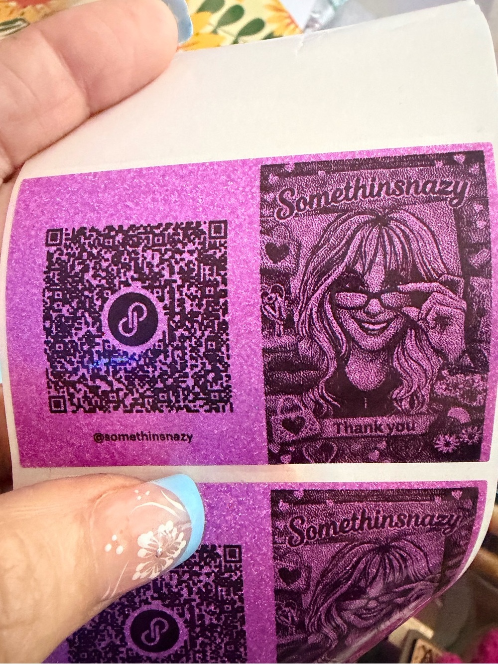 75 designed/customized stickers rectangle or round various colors - Picture 9 of 12